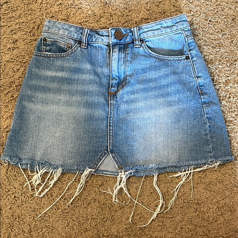 BDG Blue A-Line Mini Skirt Casual Style